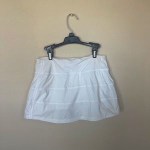 White Lululemon Pace Rival Mid-Rise Skirt